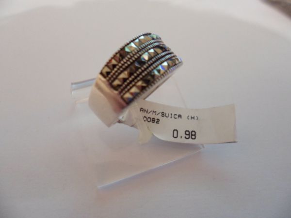 ANEL DE PRATA MARCASSITA SUIÇA CB 2065021