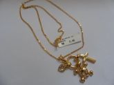GARGANTILHA FOLHADA A OURO PATUÁ CAVEIRA  CB 81134